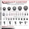 Service Caster 4'' Gray Poly Swivel 1-3/4'' Expanding Stem Caster Set 2 Total Lock Brakes, 4PK SCC-EXTTL20S414-PPUB-2-S-2-134 - alternate 2